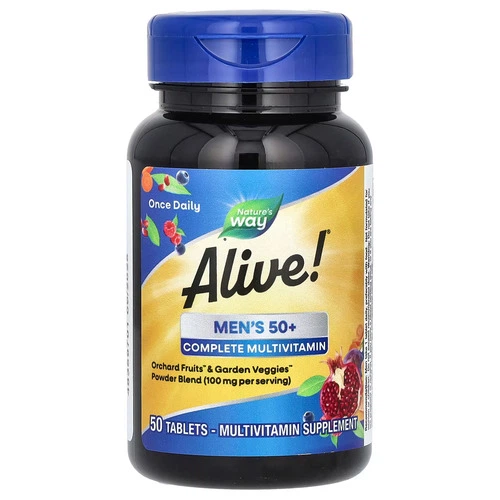Мультивитамины Nature's Way Alive! Men's 50+ Complete Multivitamin 50 таблеток - Фото 3 Мультивитамины Nature's Way Alive! Men's 50+ Complete Multivitamin 50 таблеток - изображение 3
