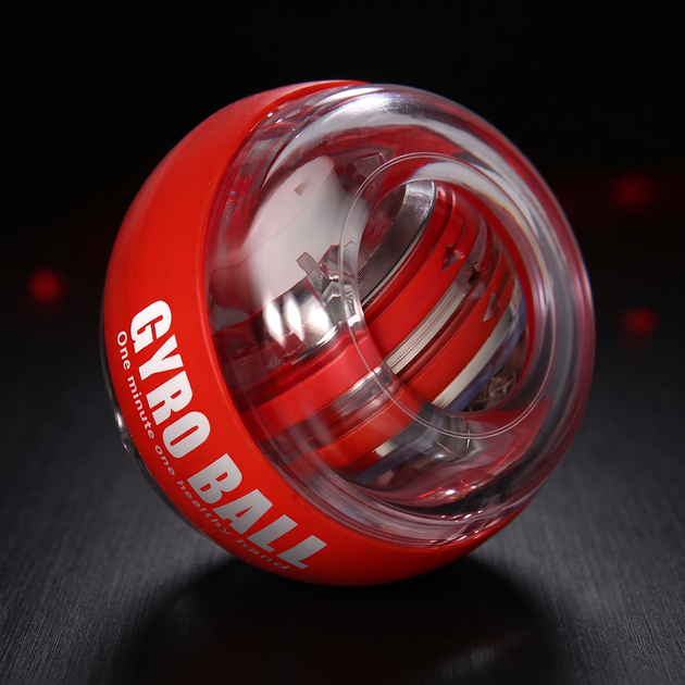 Эспандер кистевой гироскопический со светодиодной подсветкой Gyro Ball кейс и ремешок в комплекте Красный - Фото 4 Эспандер кистевой гироскопический со светодиодной подсветкой Gyro Ball кейс и ремешок в комплекте Красный - изображение 4