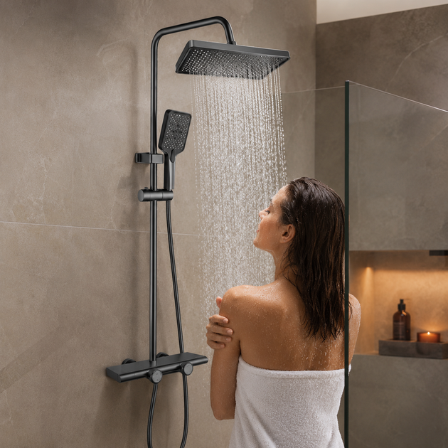 Душ/смеситель Faucet CR-25HT030 многофункциональный металл / Душ с длинным сливом / Смеситель для ванной комнаты - изображение 2