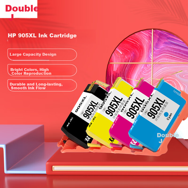 Картриджі струменеві Shuangjie 905XL для HP OfficeJet Pro 6950, 6960, 6970, 4 кольори, комплект - зображення 2
