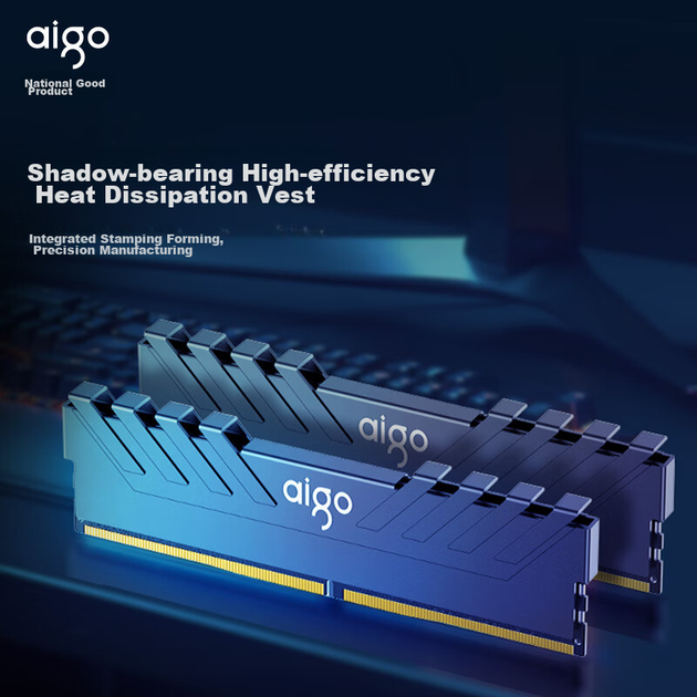 Оперативна пам'ять Aigo Chengying 8 ГБ DDR4 3200 МГц CL16 з радіатором, чорна - зображення 7