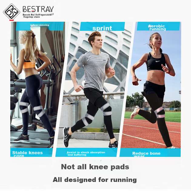 Наколенник Bestray Patellar Strap, профессионального класса, для мужчин и женщин, спортивная поддержка колена, наколенник для бадминтона, бега, льда, бандаж для защиты суставов. - изображение 4