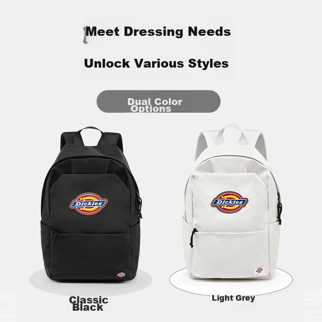 Рюкзак Dickies из парусины с отделением для ноутбука, школьный и дорожный, светло-серый с белым - изображение 9