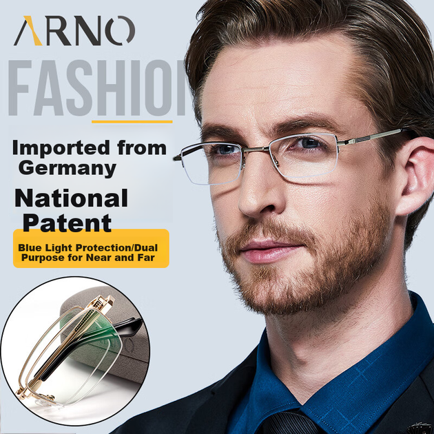 Очки для чтения ARNO A1015G бифокальные складные с защитой от синего света, +3.00 - изображение 4