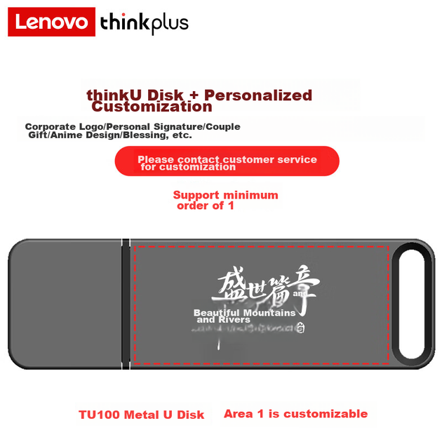 Флеш память USB Lenovo ThinkPlus TU100 256GB USB 3.2 Gen1 Grey - изображение 9