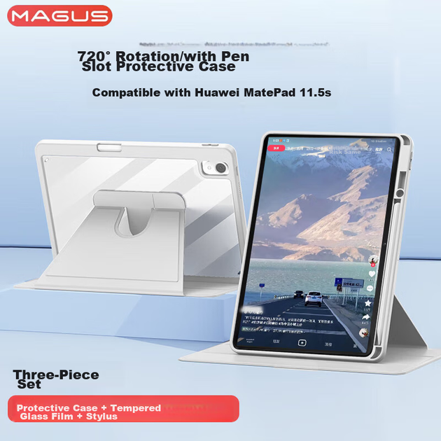 Чохол MAGUS для Huawei MatePad 11.5 акриловий протиударний поворотний, сірий - зображення 4