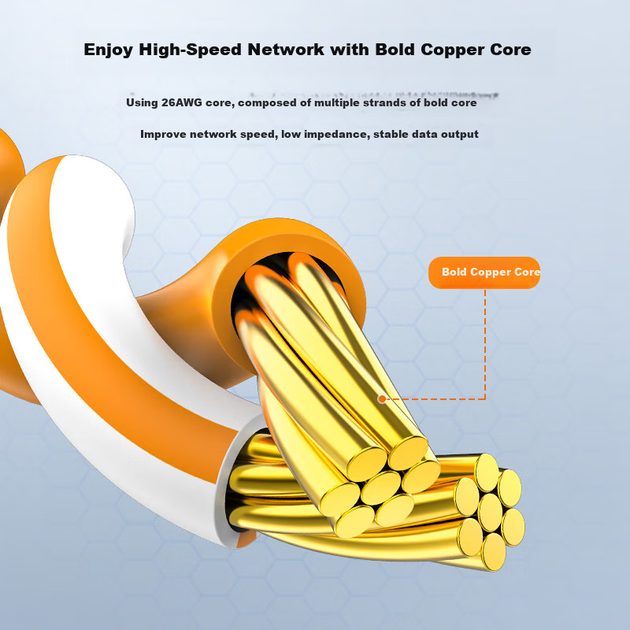 Патч-корд Choseal QS5073A Cat 6a медь 10 Гбит/с 10 м Черный (QS5073AT10) - изображение 6