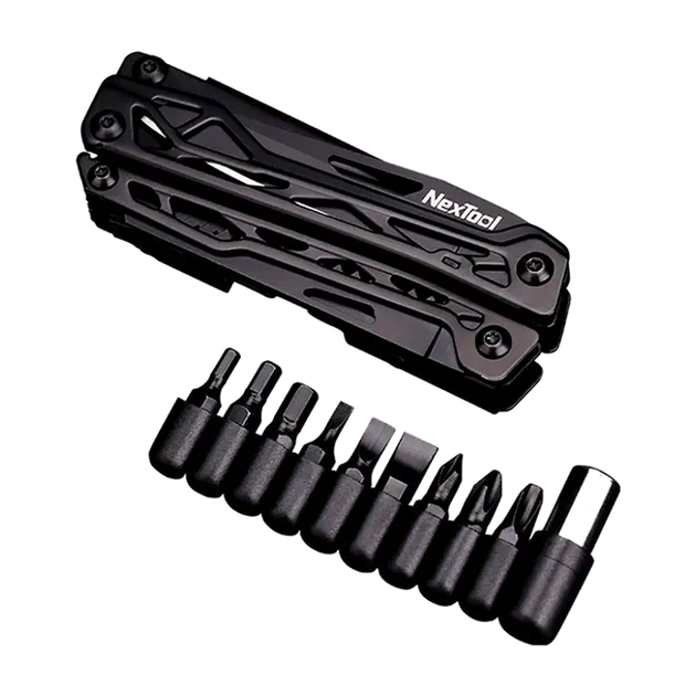 Мультитул NexTool NE20044 Knight 11 в 1 черный для дома и путешествий с открывалкой отверткой ножом плоскогубцами - Фото 2 Мультитул NexTool NE20044 Knight 11 в 1 черный для дома и путешествий с открывалкой отверткой ножом плоскогубцами - зображення 2