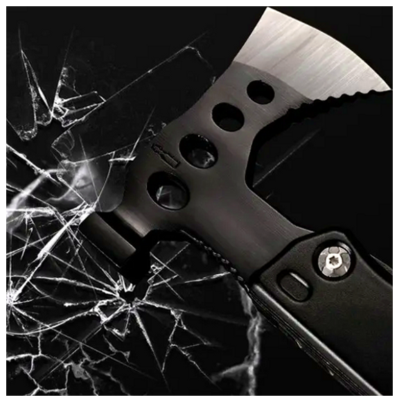 Мультитул Ruiguan Axe 16 в 1 черный для походов и рыбалки с мини-топором и плоскогубцами - Фото 4 Мультитул Ruiguan Axe 16 в 1 черный для походов и рыбалки с мини-топором и плоскогубцами - изображение 4