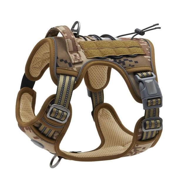 Шлейка для собак Best Friend, тактический жилет с ручкой и системой MOLLE M, камуфляж (280M-CAMO) - Фото 1 Шлейка для собак Best Friend, тактический жилет с ручкой и системой MOLLE M, камуфляж (280M-CAMO) - изображение 1
