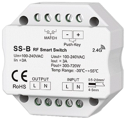 Inteligentny przełącznik Skydance SS-B 1 x 3 A HS083090 (9990001083090) - Zdjęcie 1 Inteligentny przełącznik Skydance SS-B 1 x 3 A HS083090 (9990001083090) - obraz 1