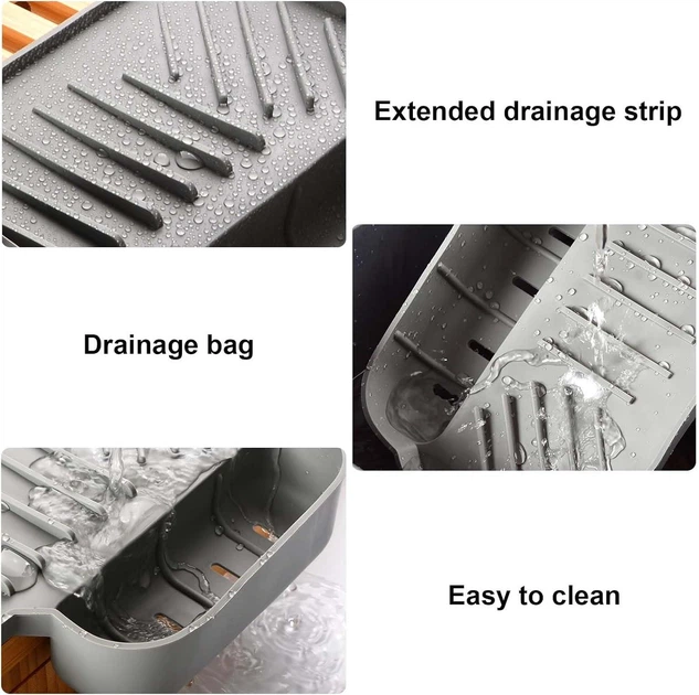 Силиконовый коврик-брызговик для мойки / раковины / смесителя Drain pan AND-94-10-100PCS grey - изображение 5