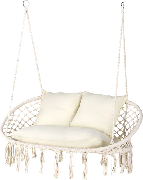 Садова гойдалка Outtec Boho Бежева (O-66565) - Фото 1 Садова гойдалка Outtec Boho Бежева (O-66565) - зображення 1