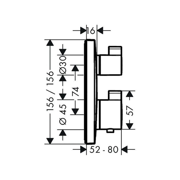 Hansgrohe Ecostat Square Термостат, белый (15714700) - изображение 2