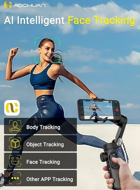 Трьохосьовий стабілізатор для смартфона AOCHUAN Smart XE - зображення 7