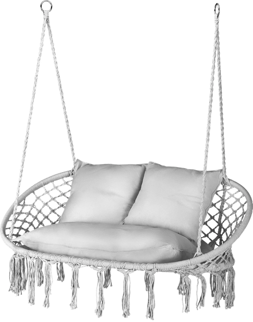 Садова гойдалка Outtec Boho Сіра (O-42052) - Фото 1 Садова гойдалка Outtec Boho Сіра (O-42052) - зображення 1