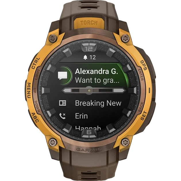 Смарт-часы Garmin Instinct Crossover AMOLED Bronze/Sunburst (010-03398-01) [172568] - изображение 5