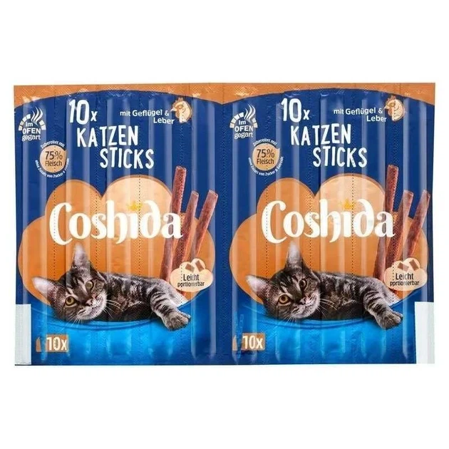 Лакомство для котов мясные палочки с птицей и ливером Coshida (цена за 1шт) - изображение 2