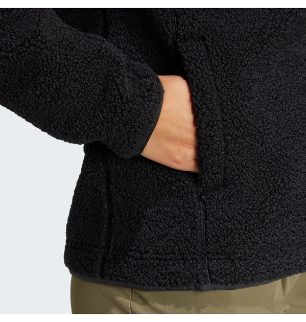 Жіноча флісова кофта Terrex Xploric High Pile Fleece Pullover Sweatshirt Black IW0225 чорного кольору трекінгова тепла Розмір M - изображение 6