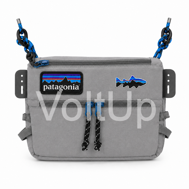 Сумка через плече Patagonia Messenger сіра водовідштовхувальна з 4 відділеннями для міста та повсякденного використання - Фото 6 Сумка через плече Patagonia Messenger сіра водовідштовхувальна з 4 відділеннями для міста та повсякденного використання - зображення 6