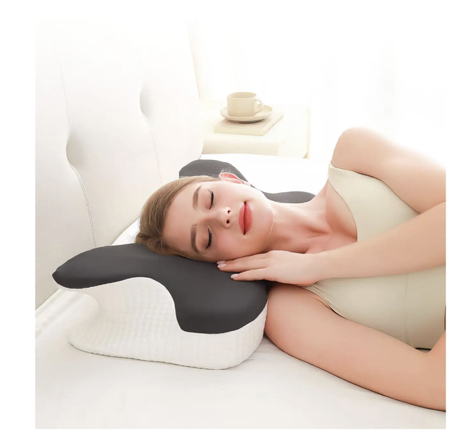 Ортопедическая подушка Ergo Sleep с эффектом памяти анатомической формы для сна с охлаждающей наволочкой Ice Silk поддержкой шеи головы и плеч - Фото 7 Ортопедическая подушка Ergo Sleep с эффектом памяти анатомической формы для сна с охлаждающей наволочкой Ice Silk поддержкой шеи головы и плеч - изображение 7