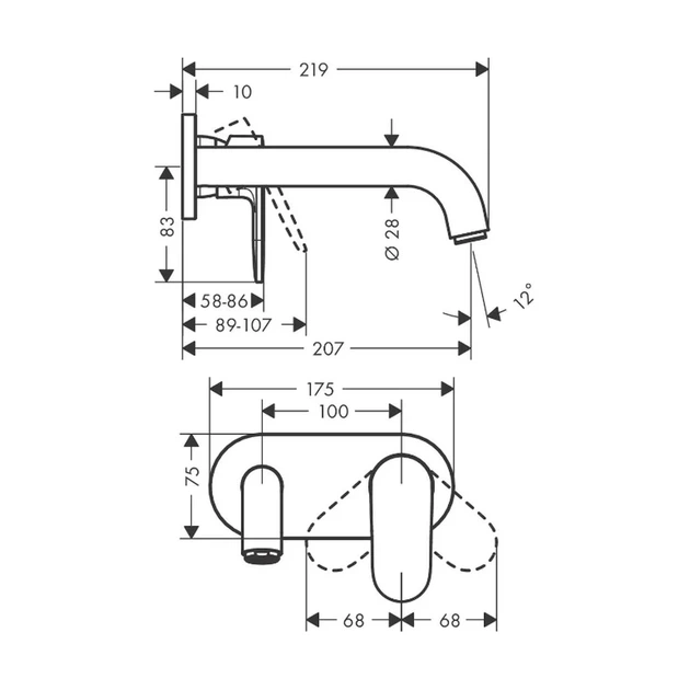 HANSGROHE Vernis Shape Смеситель для умывальника, хром (71578000) - Фото 6 HANSGROHE Vernis Shape Смеситель для умывальника, хром (71578000) - изображение 6