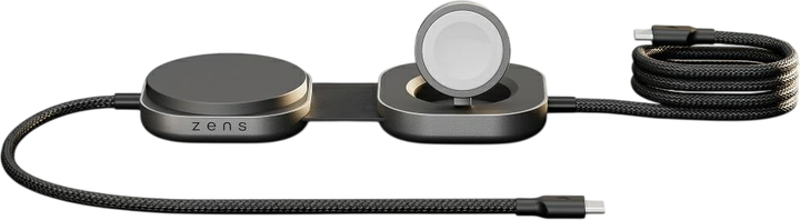 Бездротова зарядка Zens Pro 3 + Apple Watch Qi2 15W USB-C/USB-C Black (ZECC07B/00) - Фото 1 Бездротова зарядка Zens Pro 3 + Apple Watch Qi2 15W USB-C/USB-C Black (ZECC07B/00) - зображення 1