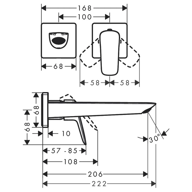 Hansgrohe Logis Смеситель для умывальника, хром (71256000) - изображение 2