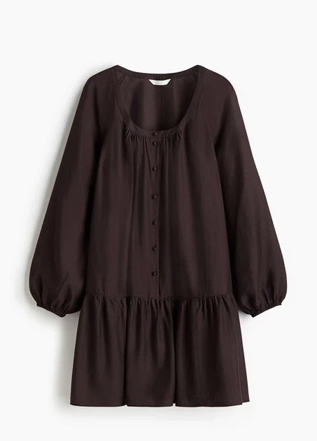 Плаття H&M 16664 Темний коричневий XXS (1302) - Фото 3 Плаття H&M 16664 Темний коричневий XXS (1302) - зображення 3