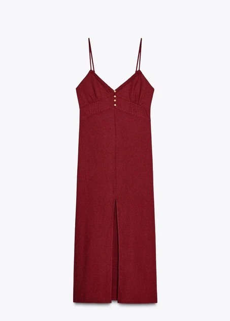 Плаття ZARA 17109 Темний червоний S (8372) - Фото 3 Плаття ZARA 17109 Темний червоний S (8372) - изображение 3