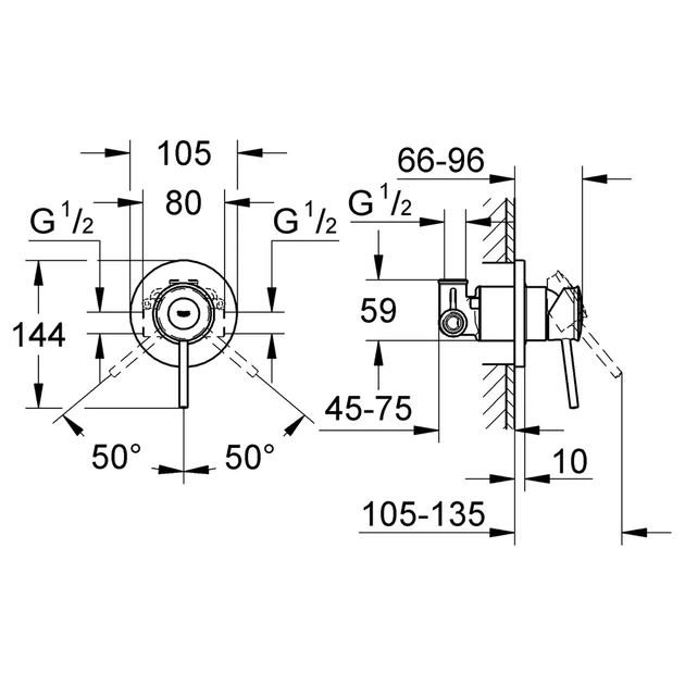 Grohe BauClassic Змішувач для душу, хром (29048000) - зображення 9