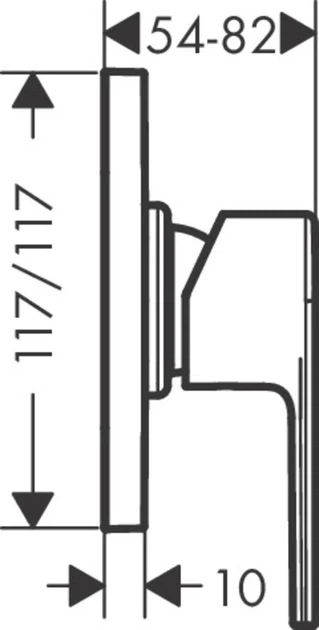 Hansgrohe Vernis Shape Смеситель для душа, черный матовый (71658670) - изображение 4