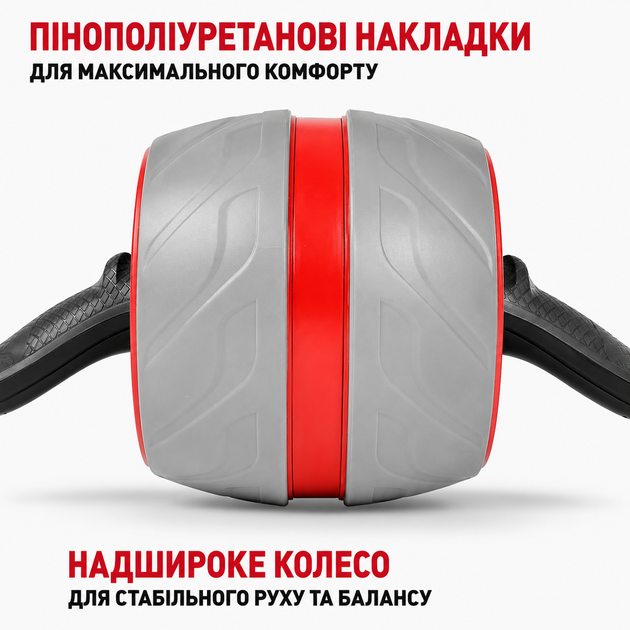 Ролик для пресса MuvNext Core Wheel с двойным колесом и пружинным механизмом, разборный - изображение 5