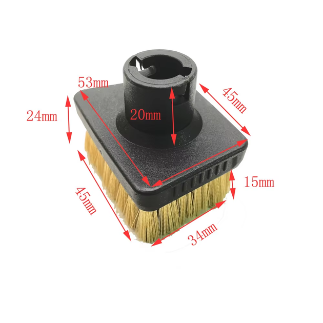 Щітка-насадка для пароочисника Karcher SC1 SC2 SC3 SC4 SC5 SC7 (чорна з металевою щетиною) - зображення 2