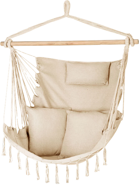 Huśtawka ogrodowa Luverno Boho Sois Beżowa (L-66243) - Zdjęcie 1 Huśtawka ogrodowa Luverno Boho Sois Beżowa (L-66243) - obraz 1