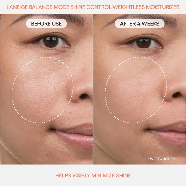 Увлажняющий крем уменьшающий поры LANEIGE Balance Mode Shine Control Weightless Moisturizer 8ml - Фото 2 Увлажняющий крем уменьшающий поры LANEIGE Balance Mode Shine Control Weightless Moisturizer 8ml - изображение 2