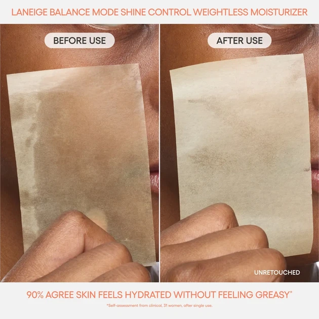Увлажняющий крем уменьшающий поры LANEIGE Balance Mode Shine Control Weightless Moisturizer 8ml - Фото 3 Увлажняющий крем уменьшающий поры LANEIGE Balance Mode Shine Control Weightless Moisturizer 8ml - изображение 3