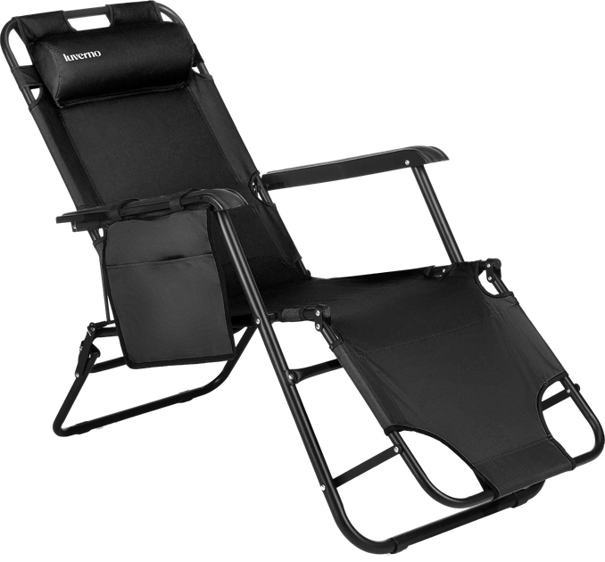 Leżak ogrodowy Luverno Sun Comfort 2w1 Czarny (L-42106) - Zdjęcie 1 Leżak ogrodowy Luverno Sun Comfort 2w1 Czarny (L-42106) - obraz 1