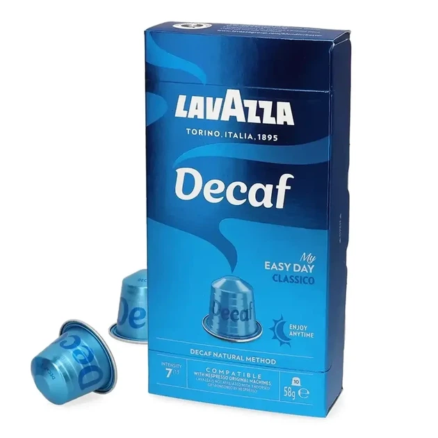 Кава в капсулах Nespresso Lavazza Decaffeinato Classico лавацца без кофеїну 10 шт, алюміній - Фото 1 Кава в капсулах Nespresso Lavazza Decaffeinato Classico лавацца без кофеїну 10 шт, алюміній - зображення 1