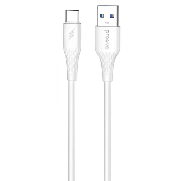 Кабель Proove GridLine USB to Type-C 3A (1m) white - Фото 1 Кабель Proove GridLine USB to Type-C 3A (1m) white - изображение 1