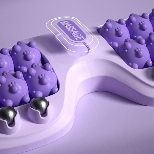 Портативний масажер для ніг Cat Claw Style Foot Massager з 12 роликами та 4 магнітними кульками - зображення 3