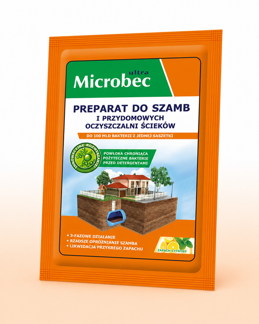 Засіб для вигрібних ям та септиків Microbec ultra 10 шт. х 25 гр. - Фото 4 Засіб для вигрібних ям та септиків Microbec ultra 10 шт. х 25 гр. - зображення 4