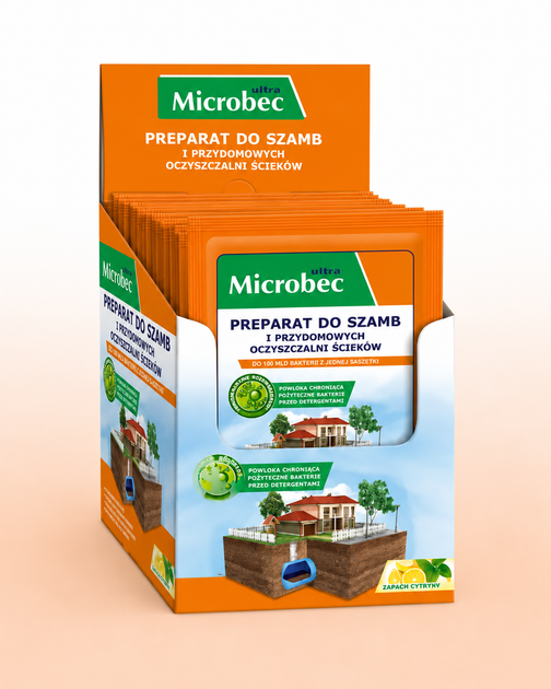 Средство для выгребных ям и септиков Microbec ultra 18 шт. х 25 гр. - Фото 4 Средство для выгребных ям и септиков Microbec ultra 18 шт. х 25 гр. - изображение 4