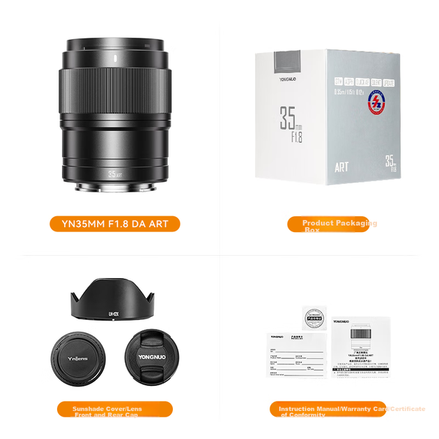 Объектив YONGNUO YN 35 мм F1.8S для Sony E-mount, черный - изображение 5