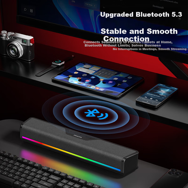 Портативная колонка PHILIPS SPA3100 6W RGB Black - Фото 9 Портативная колонка PHILIPS SPA3100 6W RGB Black - изображение 9