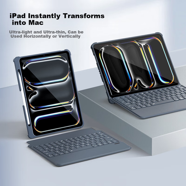 Чехол-клавиатура MUSTTRUE Magic Keyboard для iPad 11/10, Air 6/7/8, Pro 10.9 и 11 дюймов, магнитный съемный - изображение 4