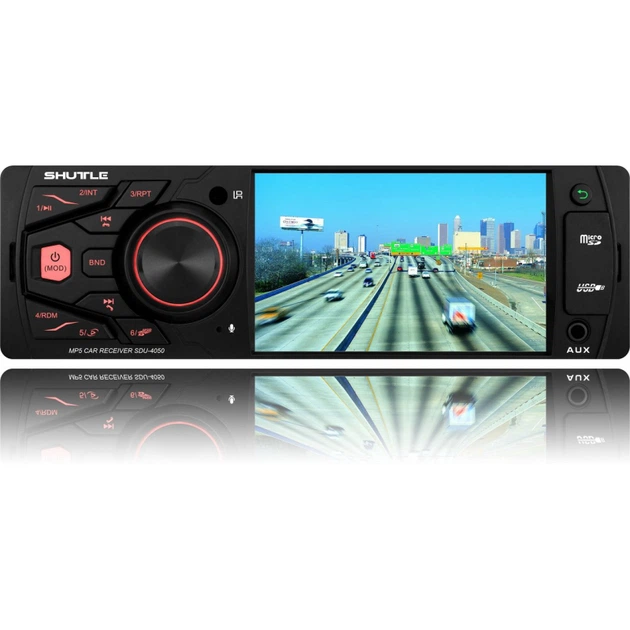 Автомагнитола Shuttle SDU-4050 (черный/многоцветный) 4.0"/вход камеры заднего вида, 2 выхода RCA/Bluetooth - изображение 3
