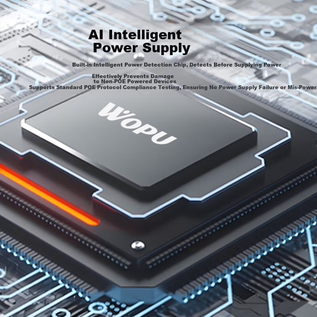 PoE-коммутатор Wopool G278, 8 портов + 2 Uplink, 120Вт, для видеонаблюдения - изображение 9