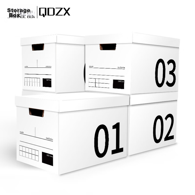 Коробки QDZX картонні з кришками для зберігання/переїзду, набір 5 шт - зображення 4