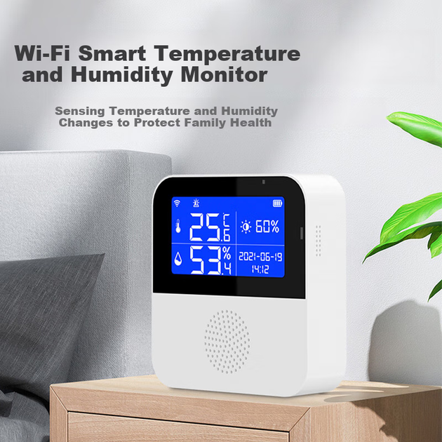 Термогигрометр Beihai электронный с Wi-Fi и часами - изображение 5